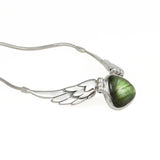 Wing Necklace with Labradorite