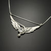 "Round" Wing Necklace with 2 White Topaz