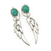 Large Wing earrings with Amazonite