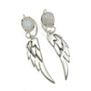 Large Wing Earrings with Moonstone