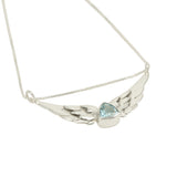 "Trillon" Wing Necklace with Blue Sky Topaz