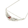 "Trillon" Wing Necklace with Red Garnet