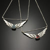 "Trillon" Wing Necklace with Blue Sky Topaz