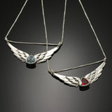"Trillon" Wing Necklace with Blue Sky Topaz