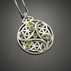 Flower of life geometry pendant with Peridot